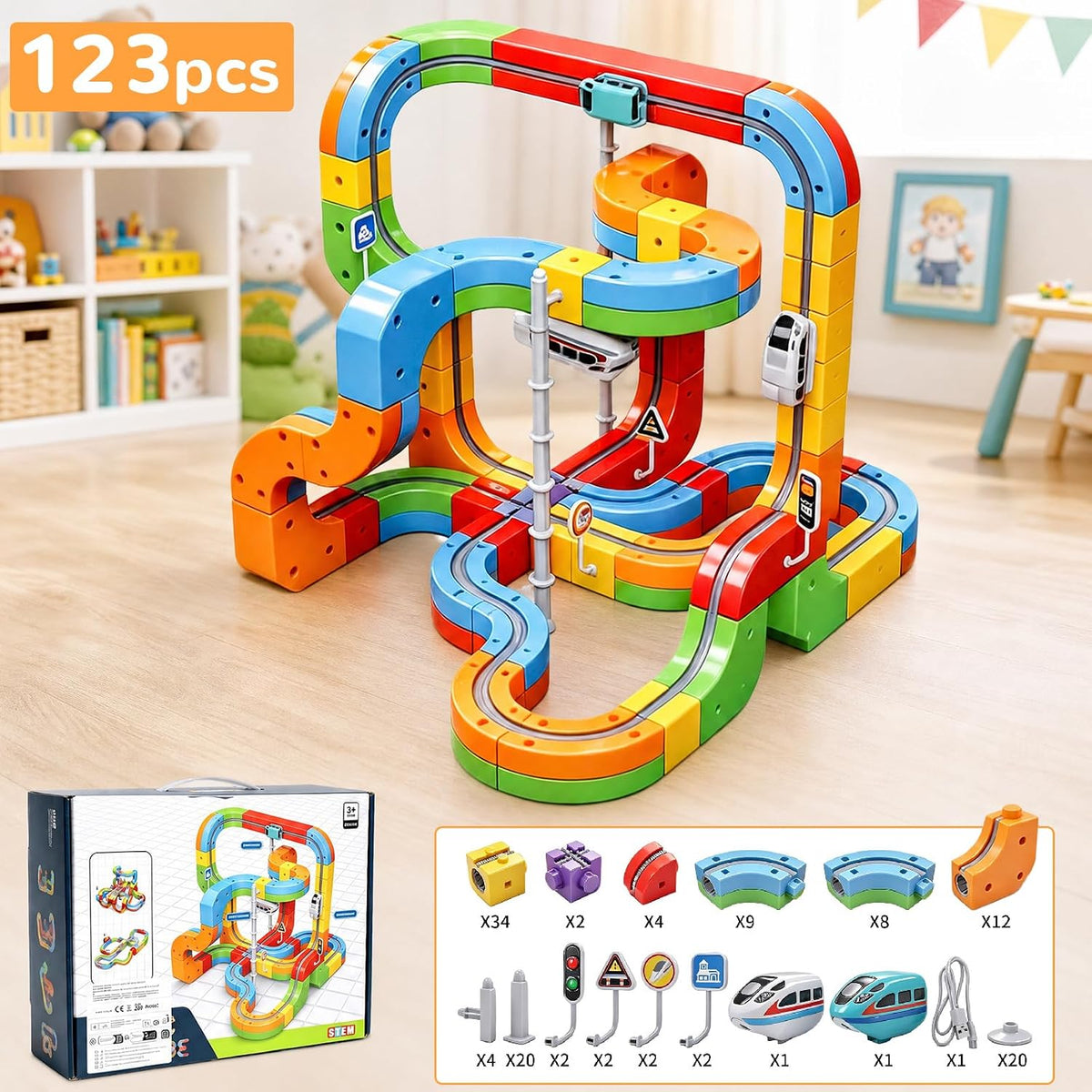 Kavendel WonderRail™ 3D Electric Build & Track Set