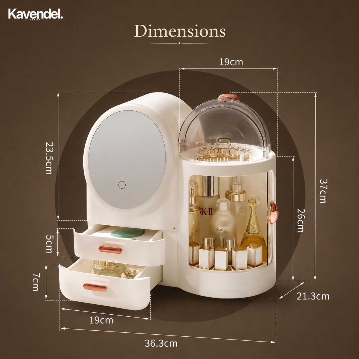 Kavendel GlowNest™ Beauty Organizer