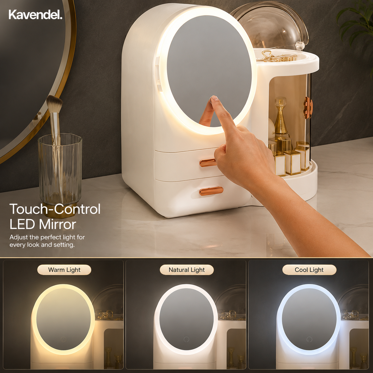 Kavendel GlowNest™ Beauty Organizer