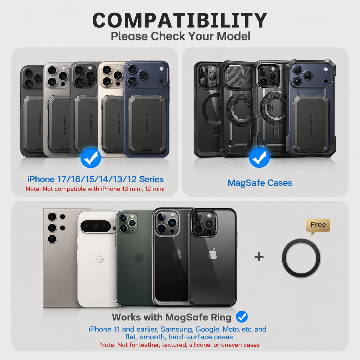 Kavendel MagVault™ Magnetic Wallet & Phone Stand
