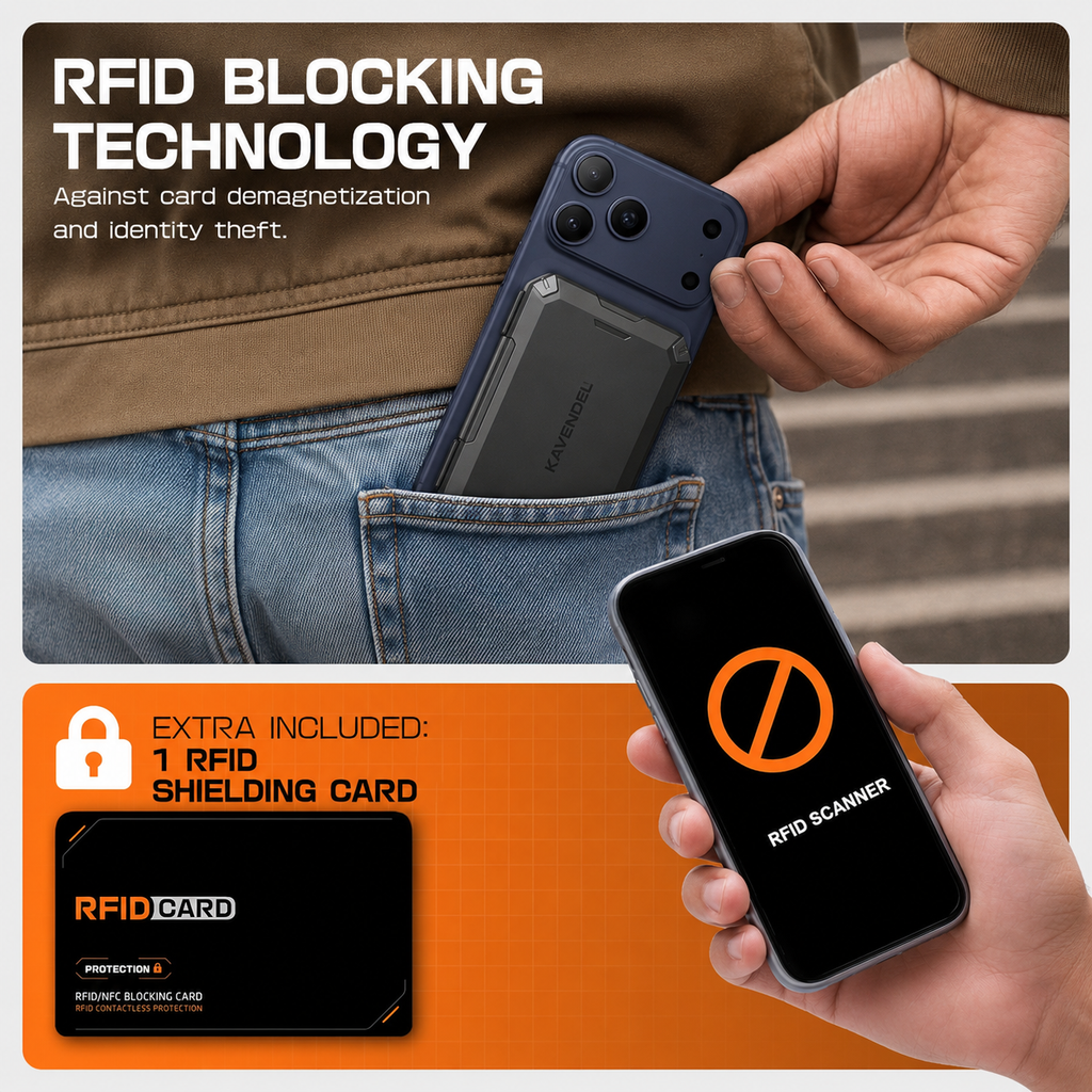 Kavendel MagVault™ Magnetic Wallet & Phone Stand