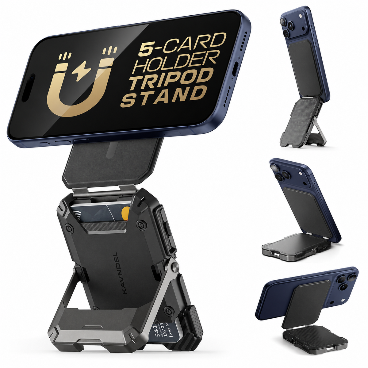 Kavendel MagVault™ Magnetic Wallet & Phone Stand