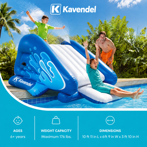 Kavendel AquaGlide™ Inflatable Pool Water Slide