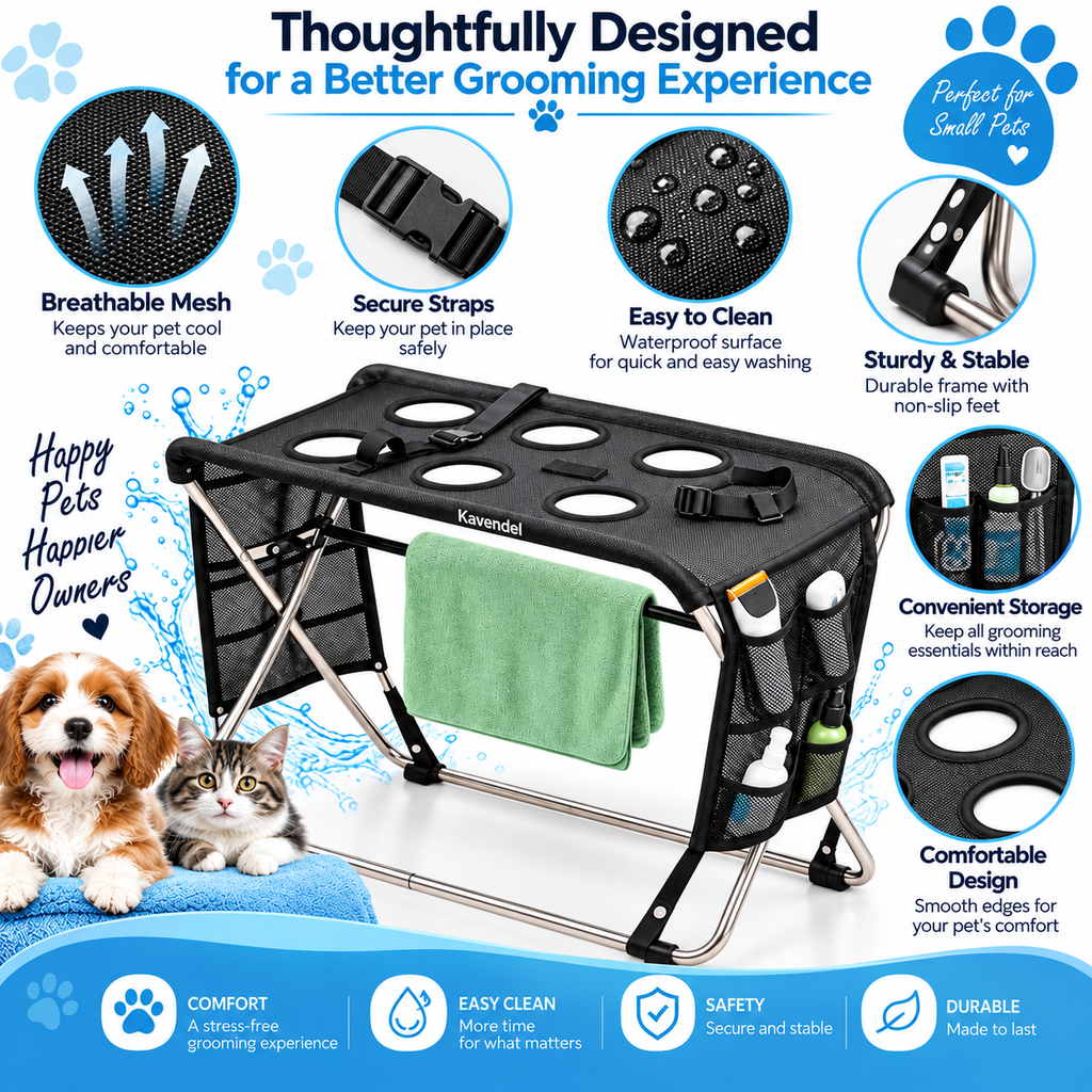 Kavendel PawEase™ – Foldable Pet Grooming Station