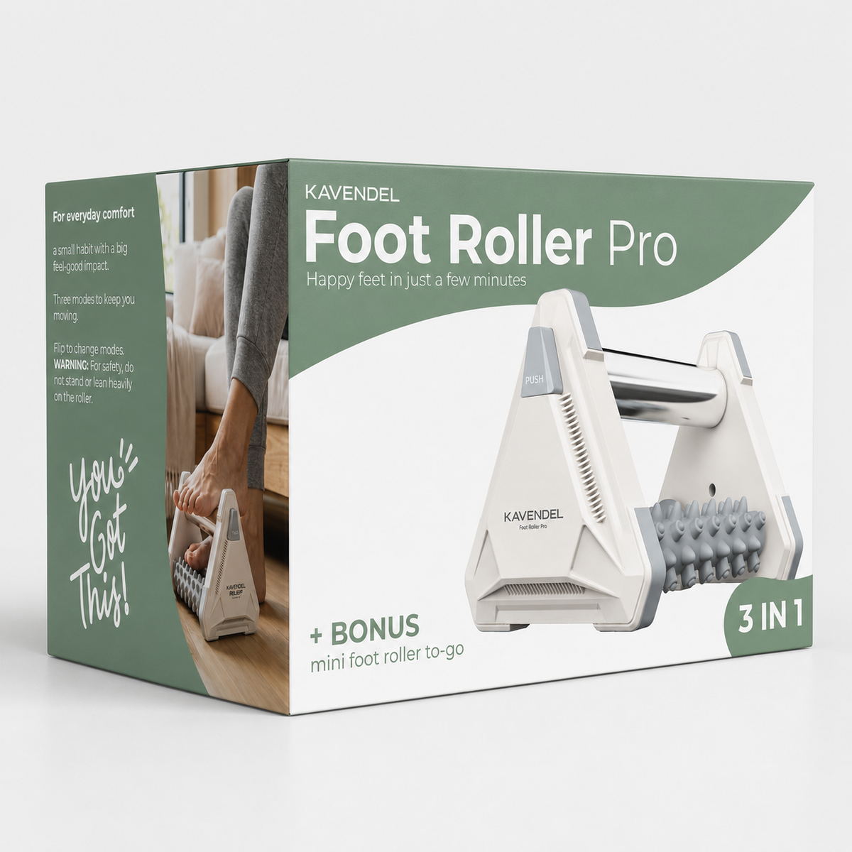 Kavendel SoleRelease™ 3-in-1 Foot Recovery Roller