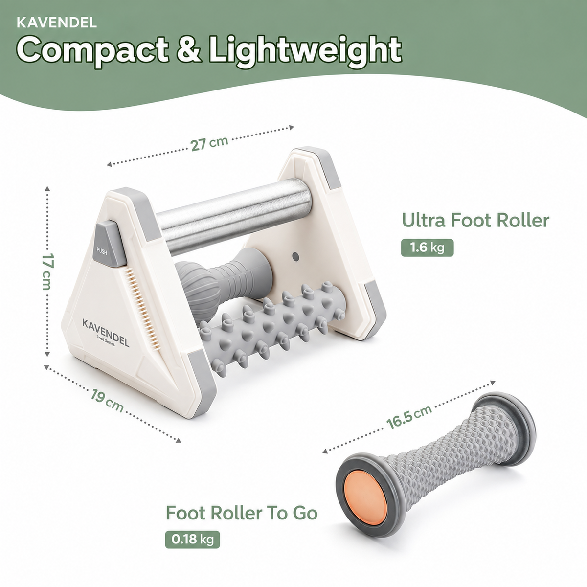 Kavendel SoleRelease™ 3-in-1 Foot Recovery Roller