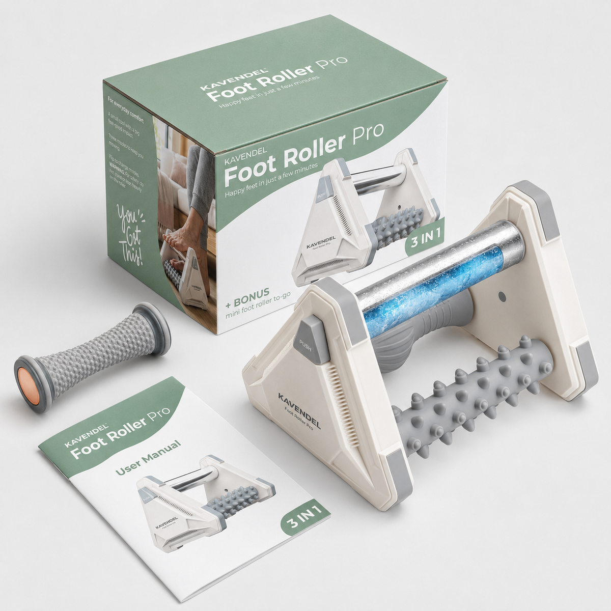 Kavendel SoleRelease™ 3-in-1 Foot Recovery Roller