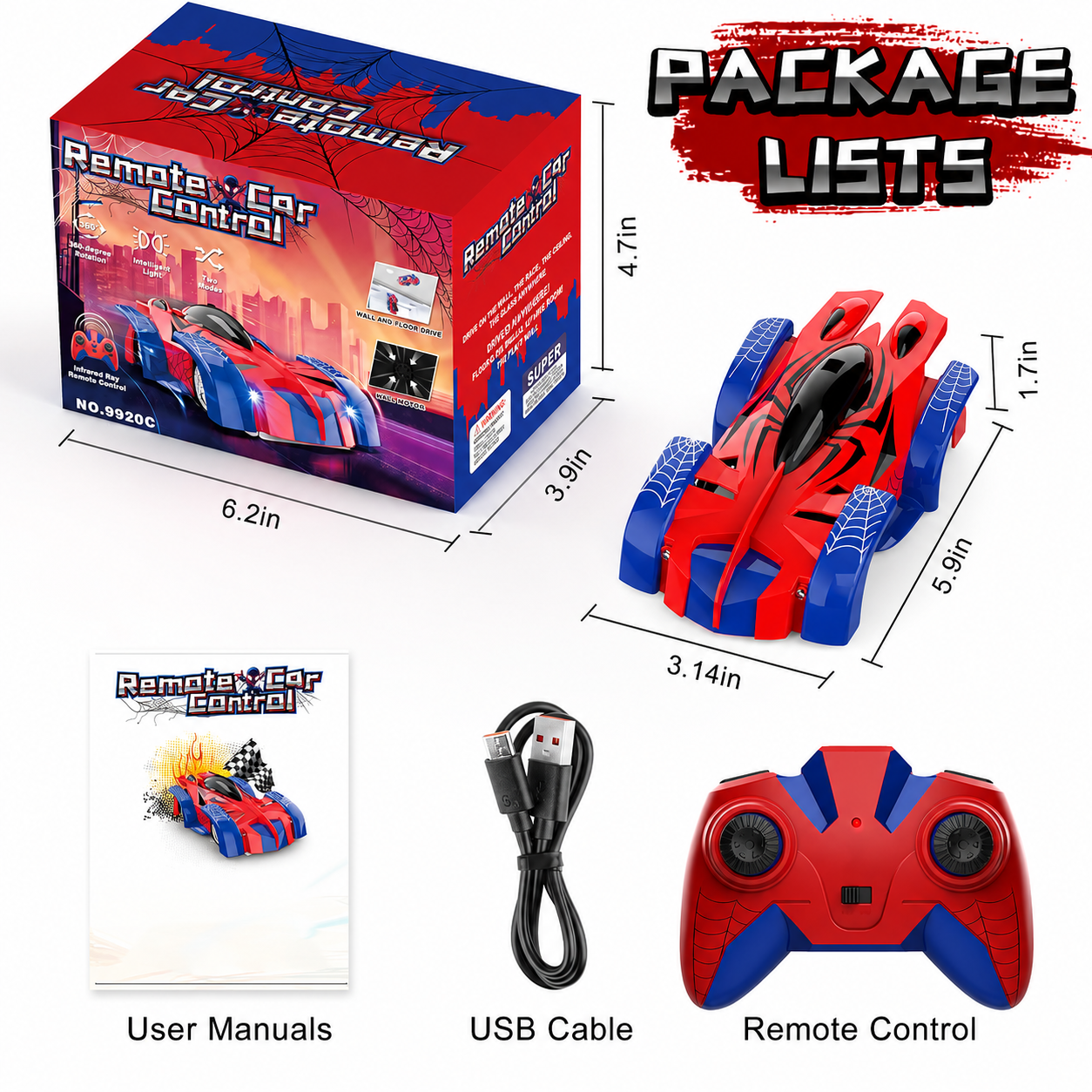 Kavendel SkyRacer™ Wall-Climbing RC Car