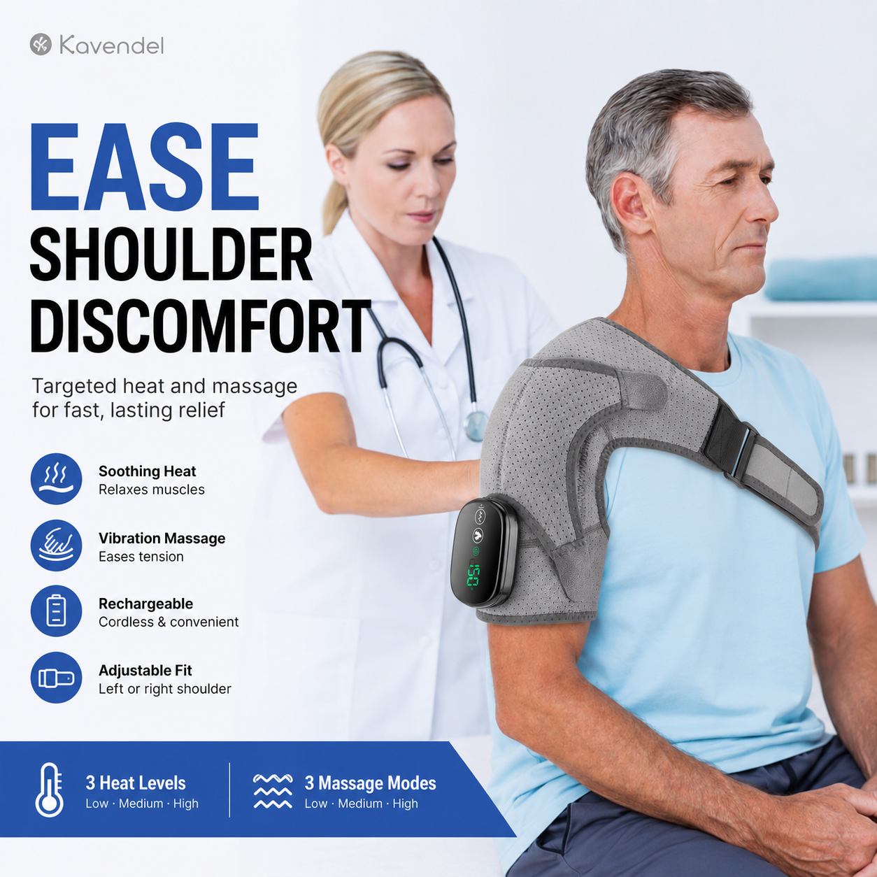 Kavendel ShoulderNest™ Heat & Massage Wrap