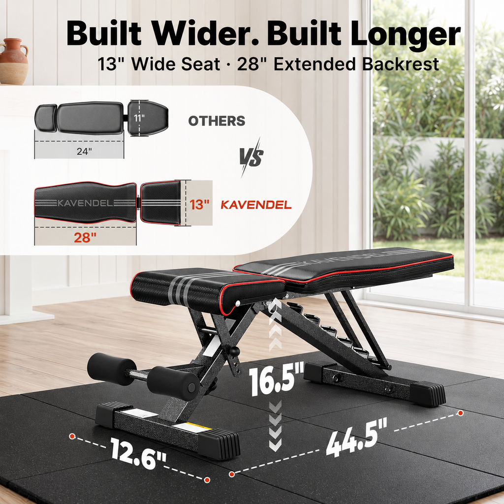 Kavendel SpaceCore™ Foldable Workout Bench