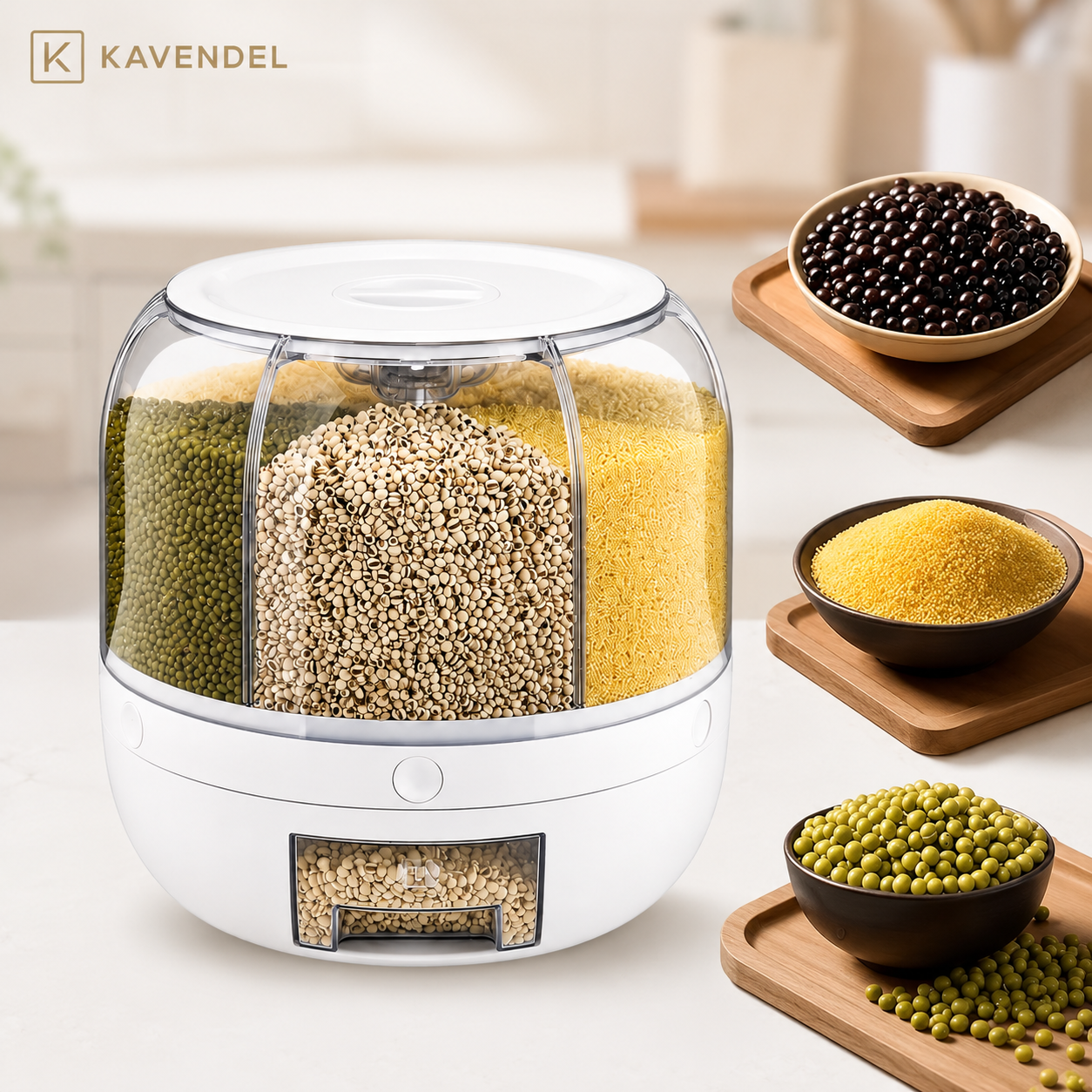 Kavendel GrainNest™ Rotating Pantry Dispenser