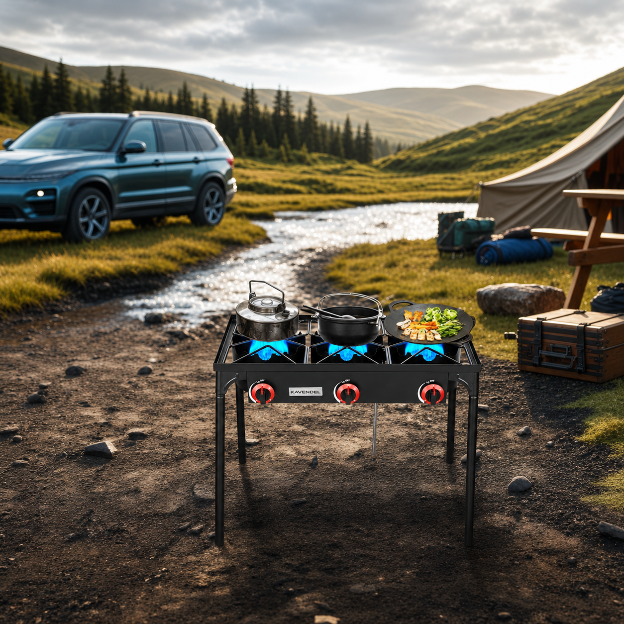 Kavendel FlameCore™ Triple Burner Outdoor Cooker