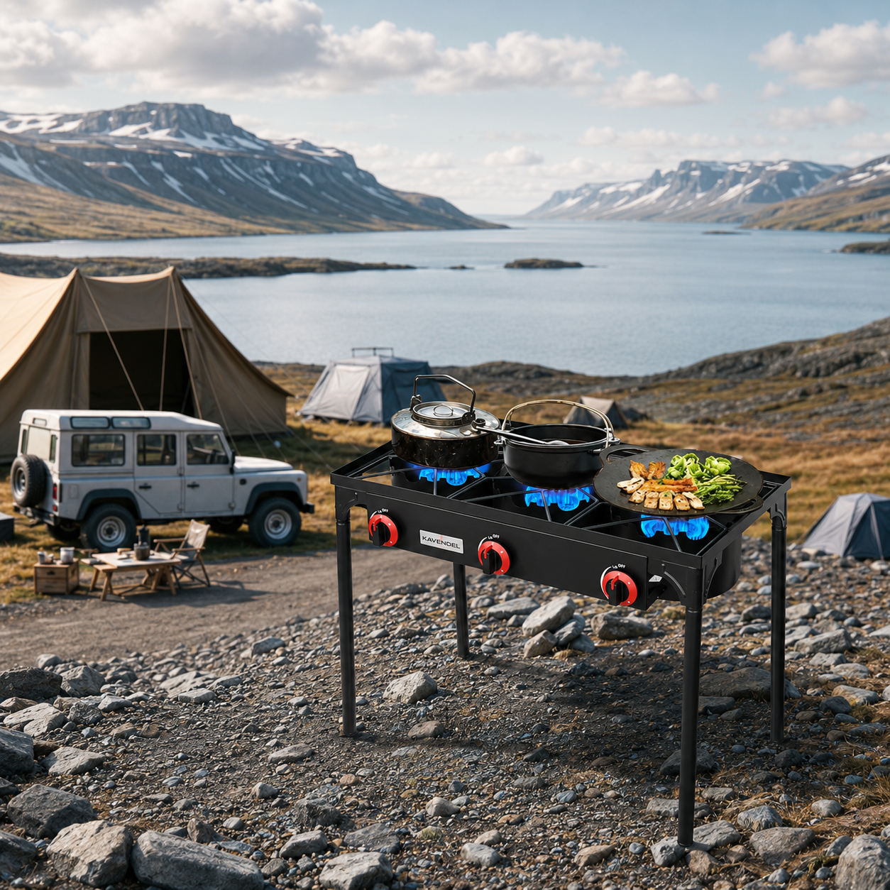 Kavendel FlameCore™ Triple Burner Outdoor Cooker