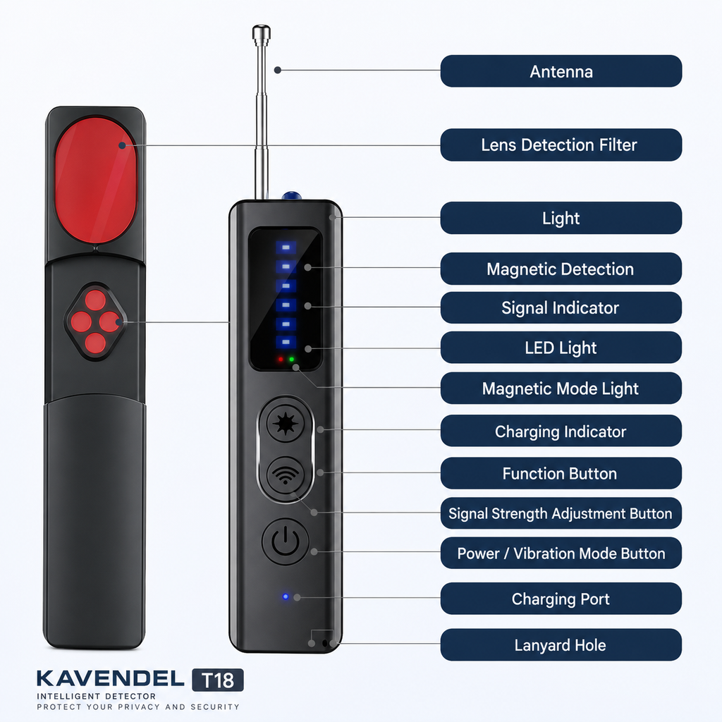 Kavendel PrivacyGuard™ Hidden Camera & Signal Detector