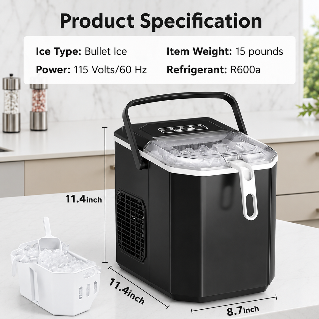 Kavendel IceBloom™ Countertop Bullet Ice Maker