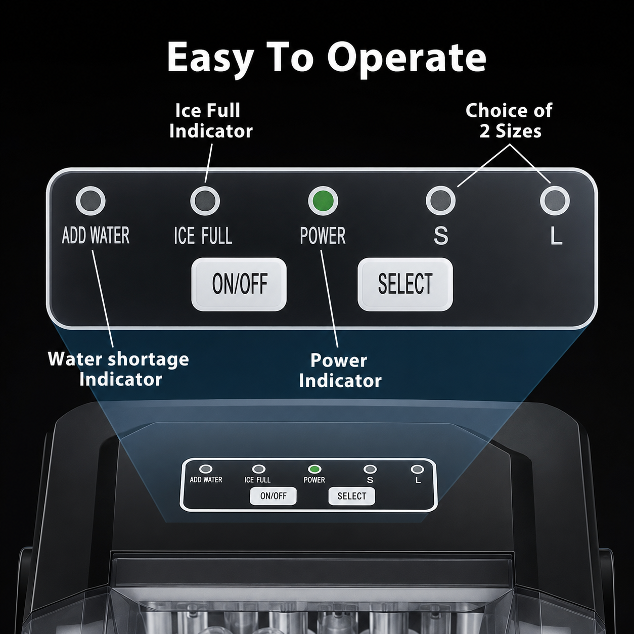 Kavendel IceBloom™ Countertop Bullet Ice Maker