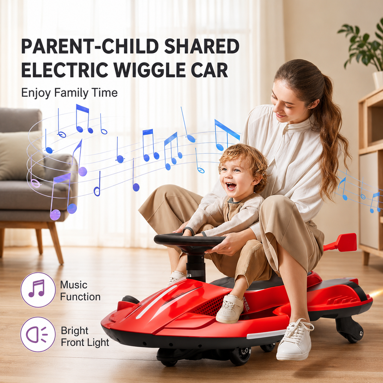 Kavendel GlideNova™ Electric Wiggle Ride-On