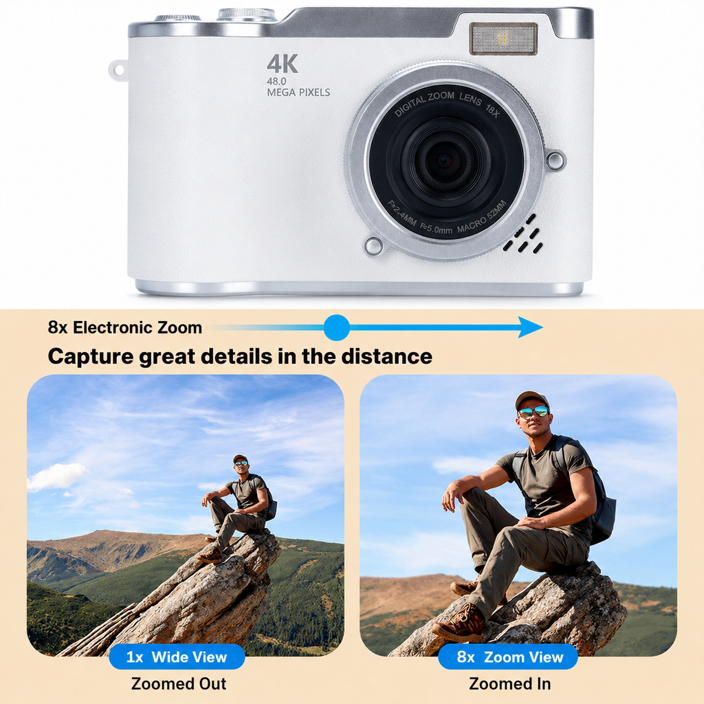 Kavendel MemoGlow™ Flip-Screen Digital Camera