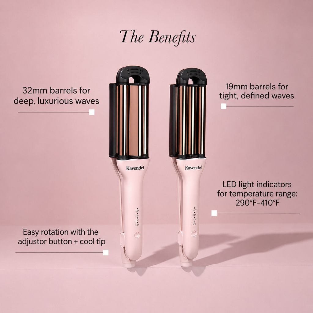 Kavendel WaveAura™ 2-in-1 Hair Waver