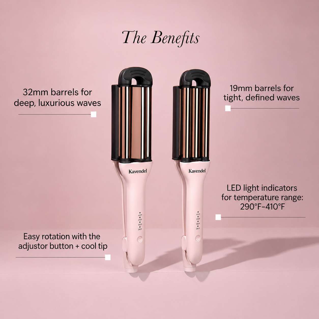 Kavendel WaveAura™ 2-in-1 Hair Waver