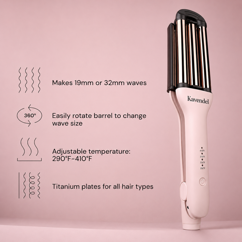 Kavendel WaveAura™ 2-in-1 Hair Waver