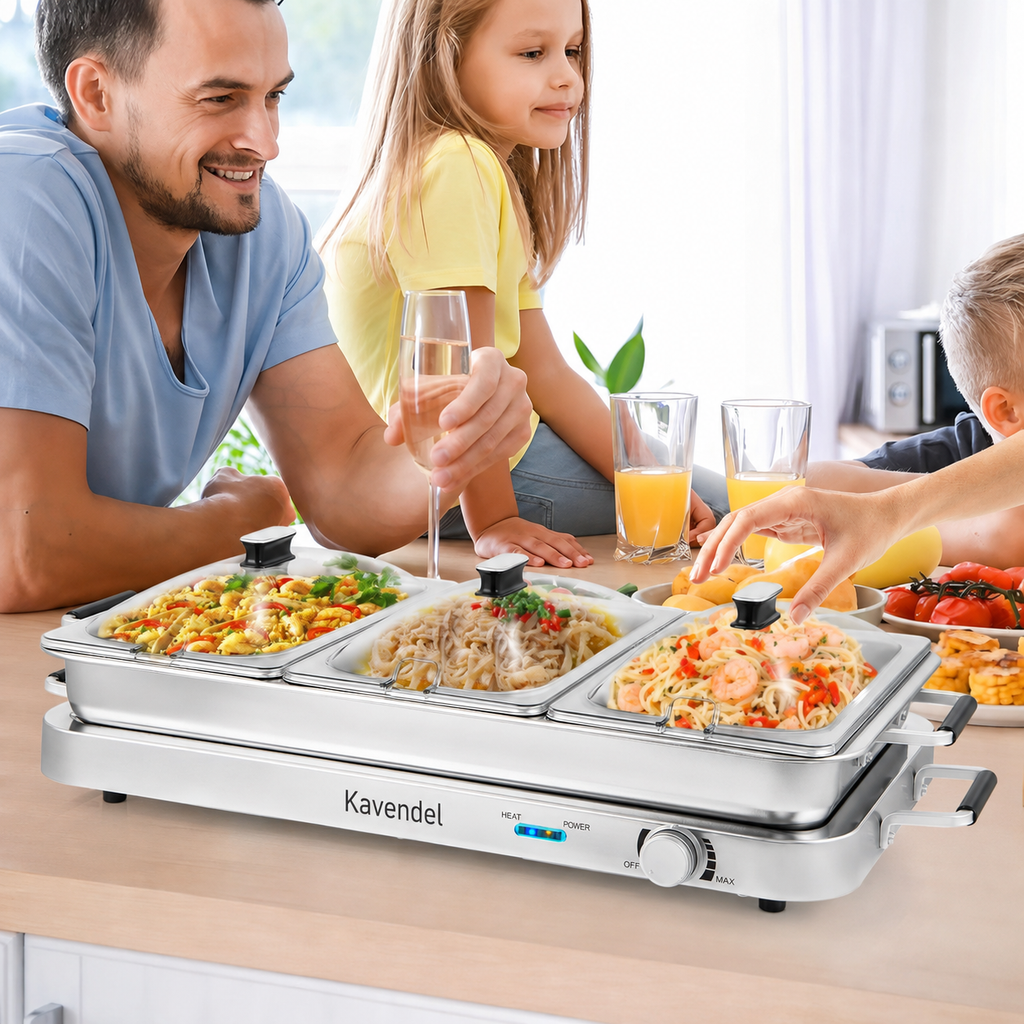 Kavendel GatherWarm™ 3-Tray Electric Buffet Server