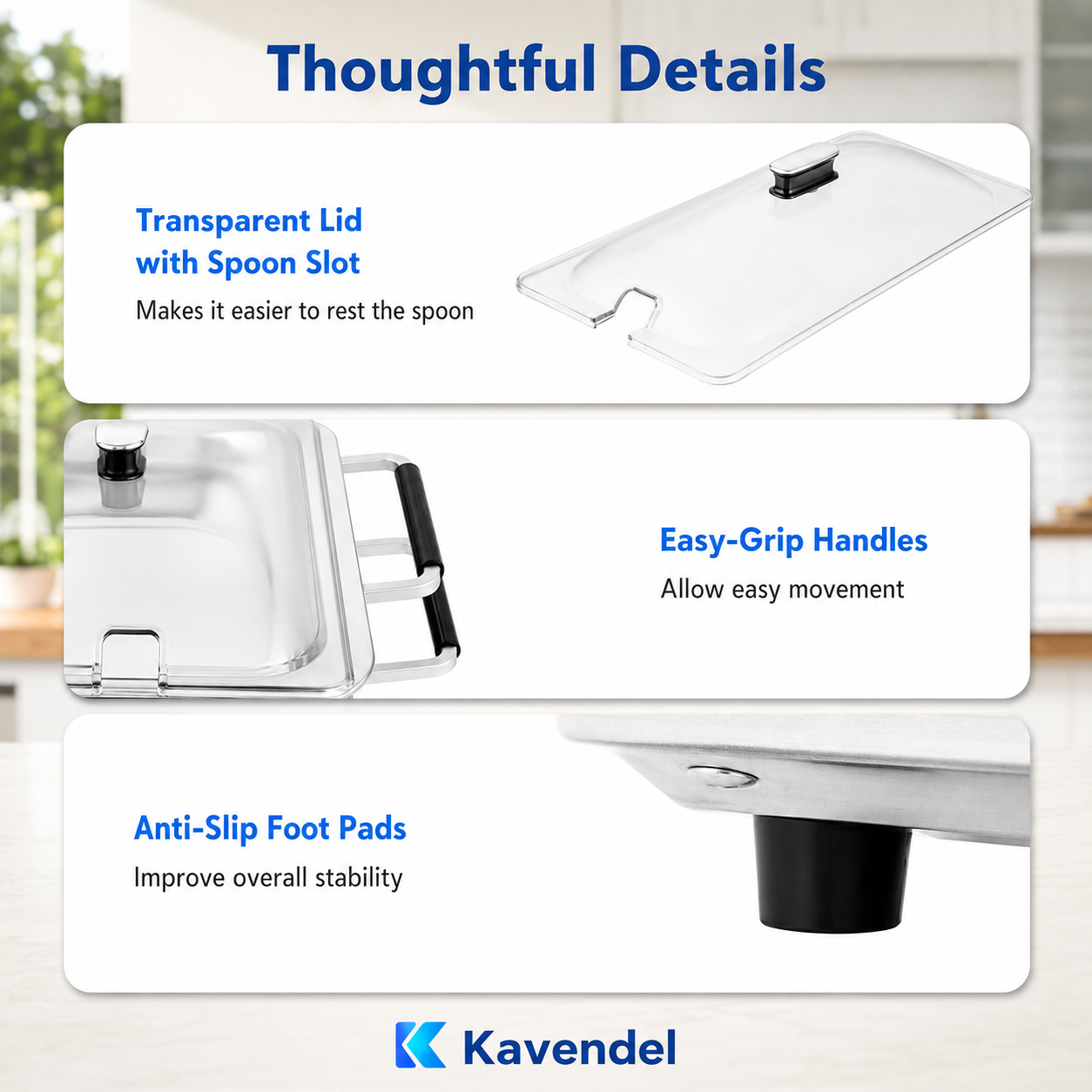 Kavendel GatherWarm™ 3-Tray Electric Buffet Server