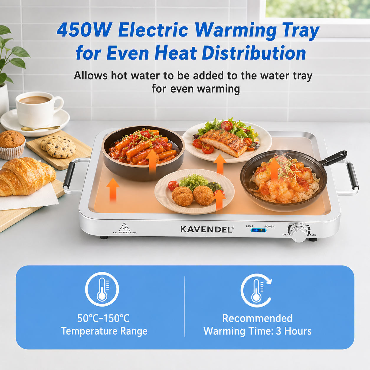 Kavendel GatherWarm™ 3-Tray Electric Buffet Server