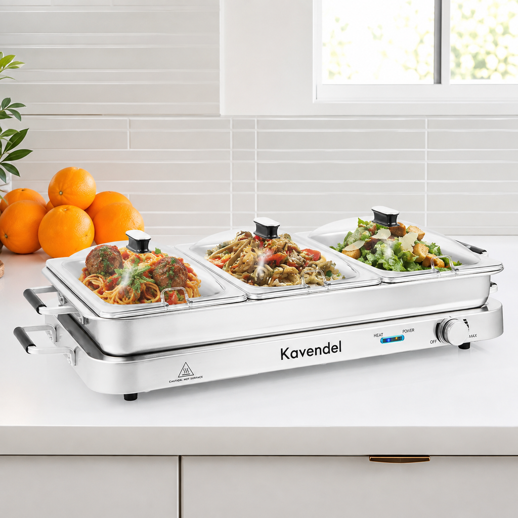 Kavendel GatherWarm™ 3-Tray Electric Buffet Server