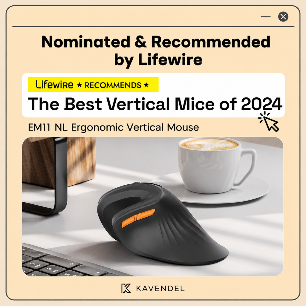 Kavendel ErgoNest™ Multi-Device Vertical Wireless Mouse