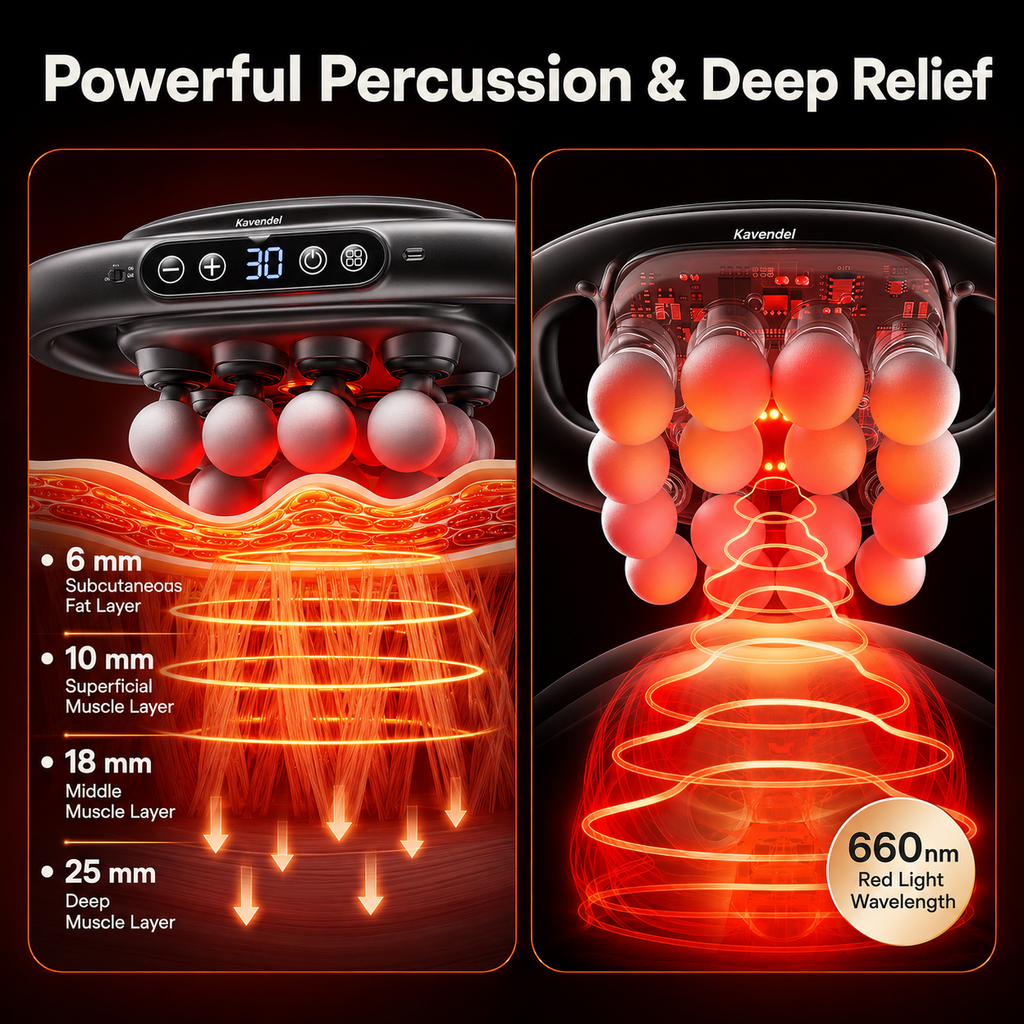 Kavendel BodyPulse™ 16-Head Percussion Massager