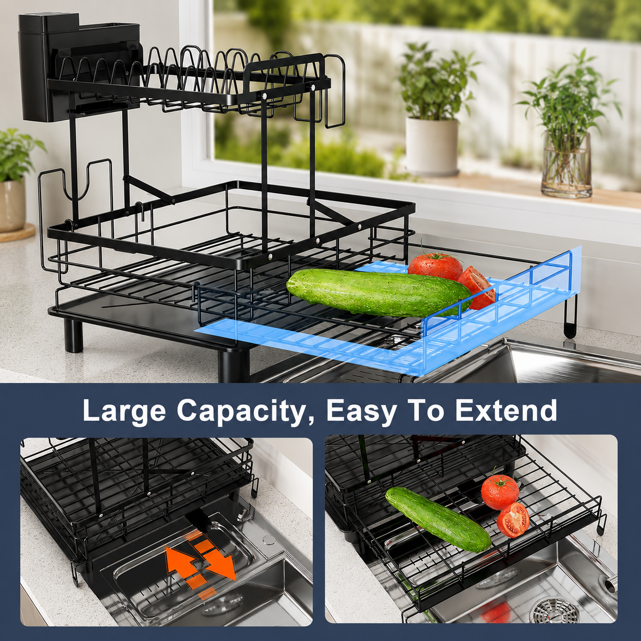 Kavendel SinkSlide™ Expandable Dish Rack