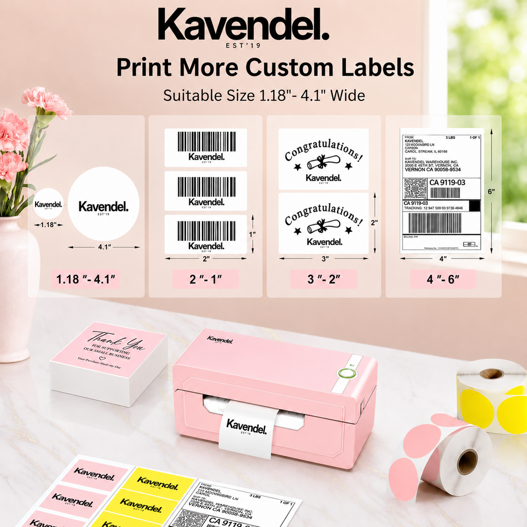 Kavendel PrintNest™ Wireless Thermal Label Printer