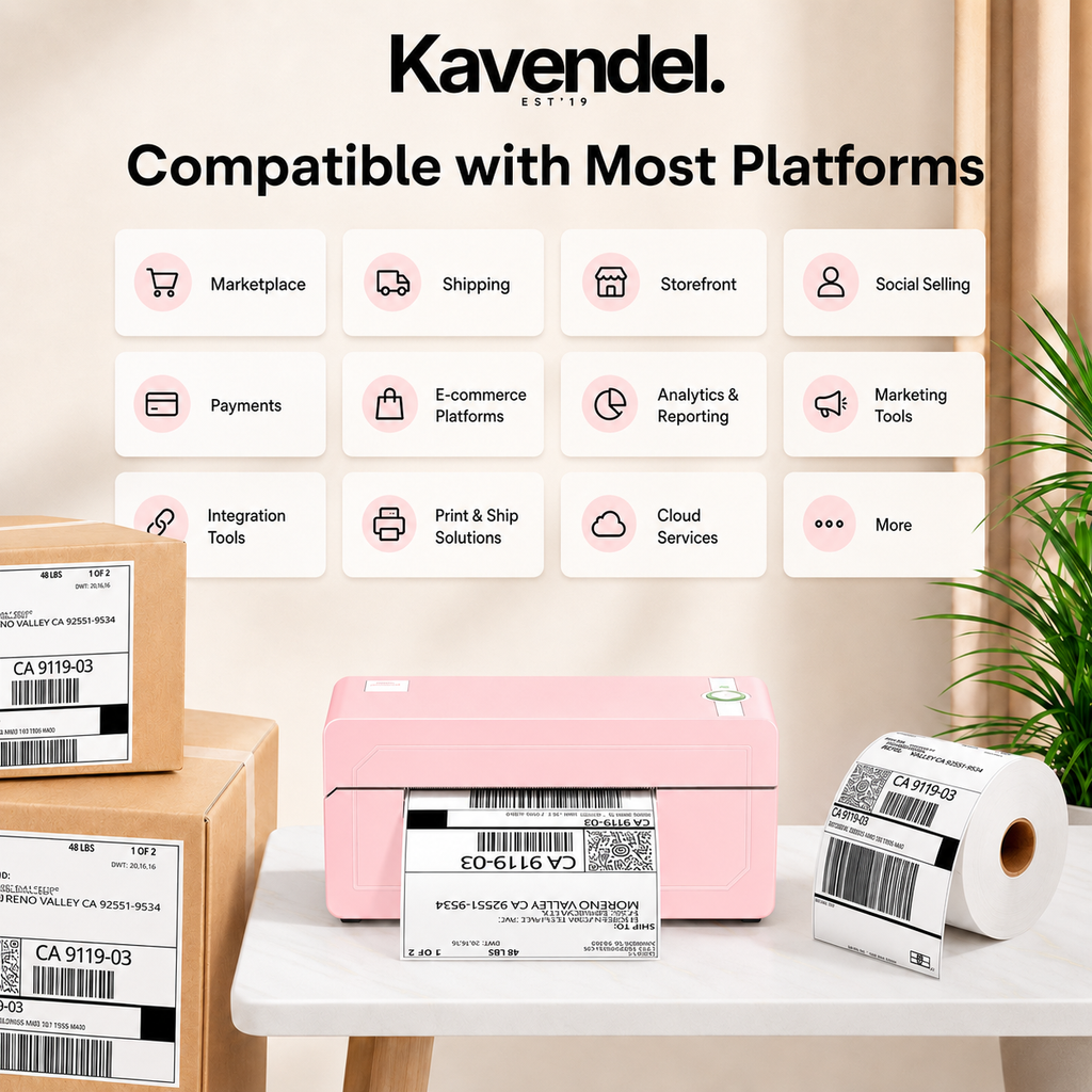 Kavendel PrintNest™ Wireless Thermal Label Printer