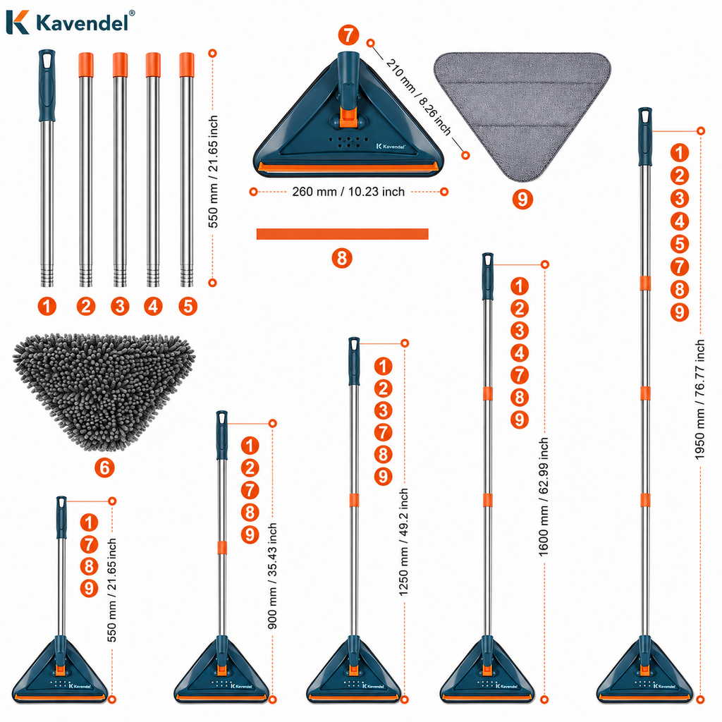 Kavendel ReachCloud™ Extendable Wall & Ceiling Cleaner