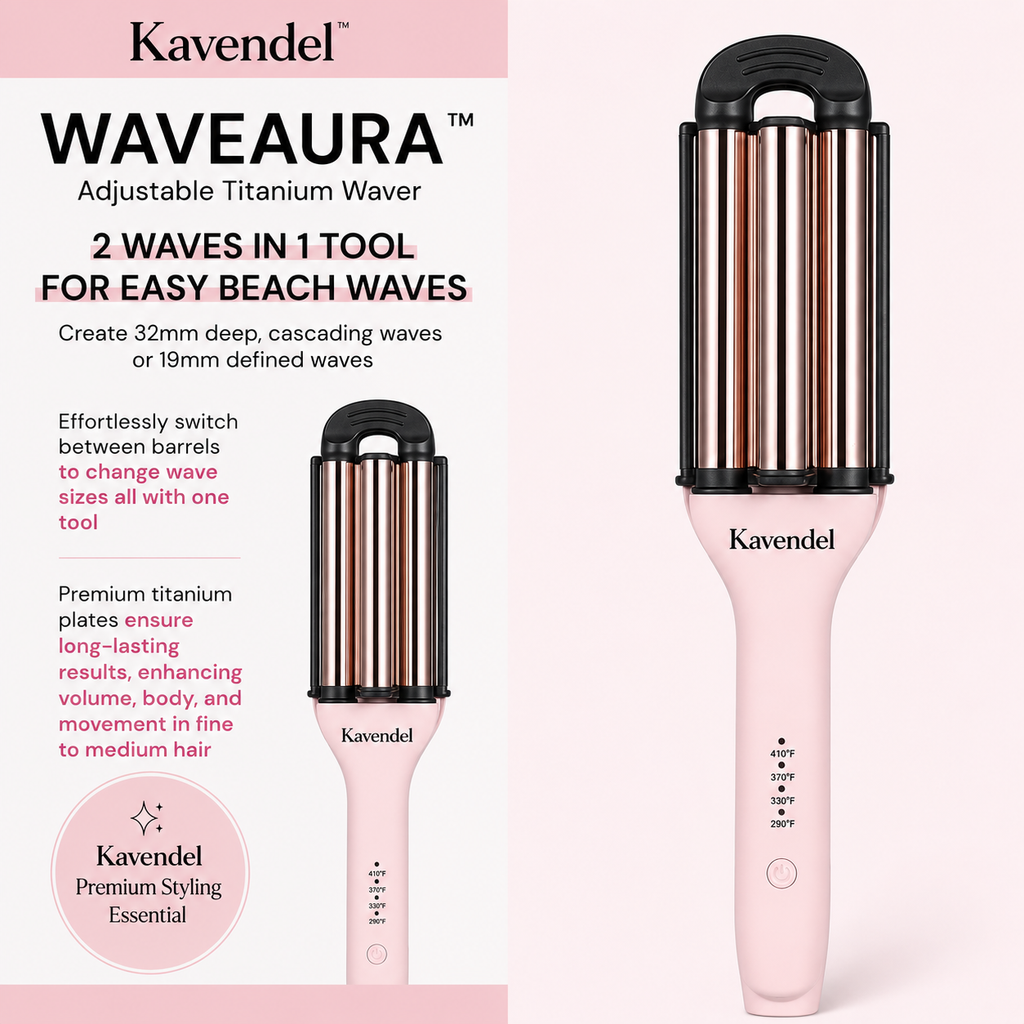 Kavendel WaveAura™ 2-in-1 Hair Waver