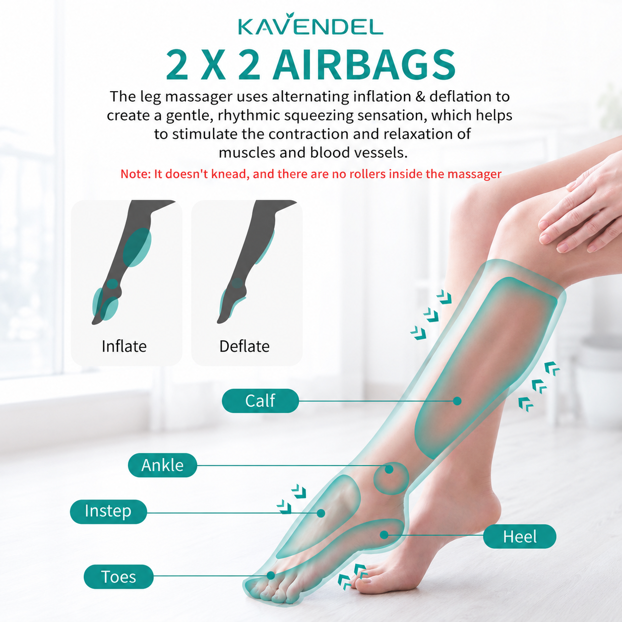 Kavendel LegCloud™ Full-Leg Air Compression Massager